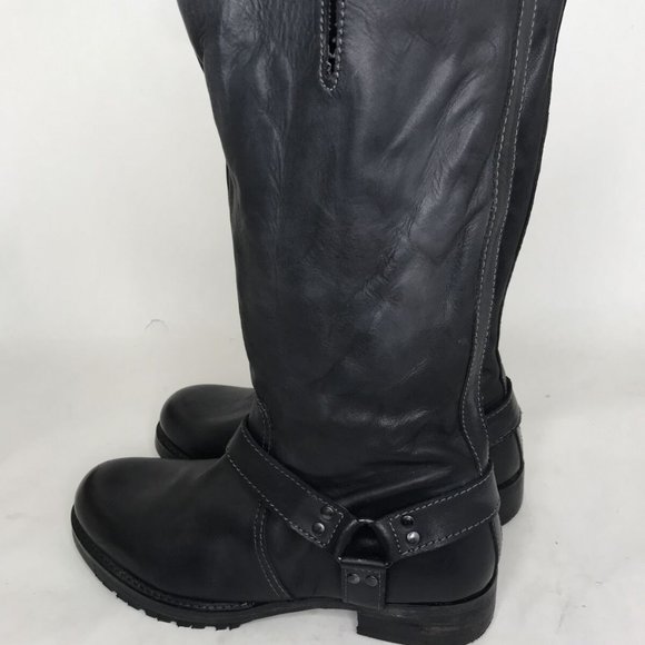 Vintage Foundry Co Womans Mid Calf Black Leather